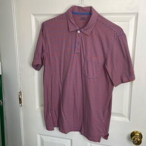 Izod Blue/ Orange Striped Polo Medium